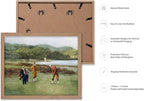 Poster Master The Putting Green Painting Poster - Golf Course Print - Golf Art - River Art - Sports Art - Landscape Art - Father's Day Art - Great Office or Living Room Decor, 8x10 Beige Framed