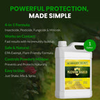 Humboldts Secret Flower Shield | Insecticide, Pesticide, Miticide, Fungicide | Bug Spray for Plants | Spider Mite & Powdery Mildew Control | Indoor & Outdoor | Houseplant & Garden | 1 Gallon