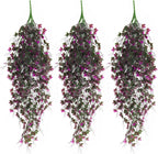 RECUTMS Artificial Hanging Plants Fake Ivy Plant Faux Plants Hanging UV Resistant Artificial Plants for Outdoor Garden Porch Decor Indoor Table Wall Room Office Decoration(Fuchsia)