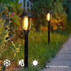 12 Pack Solar Lights Outdoor, Solar Pathway Lights Waterproof Auto On/Off Powered, Warm White Landscape Lighting for Path, Yard, Walkway, Driveway, Garden 3000K