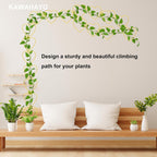 20 Pcs Chain Trellis for Climbing Plants Indoor Outdoor, Plant Trellis, Garden Plant Wall Trellis, Vine Support Houseplant Accessories for Monstera, Pothos, Ivy, Climbing Plants (Gold Heart)