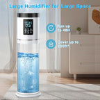 2.1 Gal Humidifiers for Bedroom Large Room, 4 Levels Cool Mist Humidifier with Clear Tank, 7 Color Lights Essential Oil Diffuser with 16H Timer, Top Fill Air Humidifier for Home Plants Office