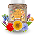 Wildflower Seed Mix 1LB Tub - Save The Bees Seed Mix, by GevaGrow | Bulk 300,000+ Seeds | Pollinator & Bee Attracting Flower Seeds Bulk for Planting in Pots & Outdoor Gardens | 1 Pound Tub