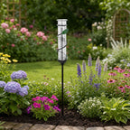 YNGFIL 27" Garden Rain Gauge - 7" Plastic Tube for Outdoor Indoor Use, Patio Yard Decor Statue