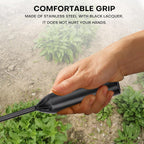 Garden weeding tool 4-tooth manganese steel forged manual weeder Portable root weeding tool Suitable for vegetable gardening backyard farm planting 19.7-inch gardening weeding tool (2-pack)