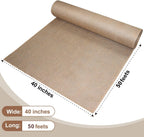 Garden Burlap Roll, 40" x 50 Feet Natural Jute Burlap Fabric Roll for Gardening Raised Bed Liners,Seed Cover,Edging,Weed Barrier,Aisle Runner Plant Cover Tree Protections (40" x 50 Feet)