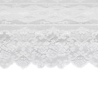 Juvale Rectangular Lace Tablecloth - White Lace, 54 x 72 in Vintage Floral Scalloped Polyester - Wedding & Tea Party Table Cloth & Baby Shower Tablecloth
