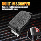 GRILLART Grill Brush Bristle Free, SteamWizards [Ultra Safe & Efficient] Grill Cleaner Brush with 1 Replacement Head, for Cast Iron and Stainless Steel Grates, BBQ Grill Brush for Outdoor Grill