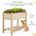 Yaheetech 34" Raised Garden Bed with Legs, Wooden Planter Box, 1Pcs