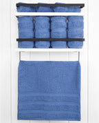 American Soft Linen Luxury Hand Towels for Bathroom, 600 GSM 100% Cotton Turkish 4 Piece Hand Towel Set, 600 GSM Hand Face Towels for Kitchen, Electric Blue Hand Towels