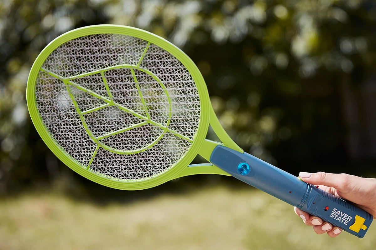 SWAT IT! Handheld Bug Zapper Racket, Rechargeable Electronic Fly Swatter Zapper, 4000 Volt, USB Charging Cable, 2 Pack (Mini)