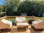 Gasadar Outdoor Furniture Cover Waterproof, Patio Furniture Set Covers for Patio Loveseat, Chair and Coffee Table, 600D Heavy Duty, Beige & Brown