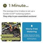 Garden Grid Watering System - 2x6 Cornerless | Raised Garden Bed Drip Irrigation System, But Better | Pre-Assembled, Waters Every Plant | Ideal for Beds w/Corner Posts or Curved Ends | 22.5"x66"