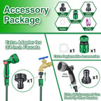 1/2" x 50FT Retractable Garden Hose Reel，With 10 Patterns Spray Nozzle，Portable Heavy Duty Garden Hose Holder for Garden Watering，Car & Patio Washing，Pet Cleaning（Green）