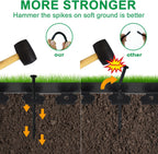 Hugeleaf Landscape Edging 2 Inch Tall 60 Feet Garden Edging Border with 60pcs Stakes, Plastic Edging for Landscaping,Lawn,Flower Beds, Paver Edging (Black)