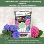 Slow Release Hydrangea Fertilizer with Iron & Sulfur – Indoor & Outdoor Soil Acidifier for Miracle Growth (5 qt)