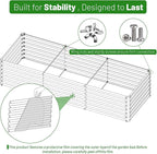 SnugNiture 6x2x2FT Galvanized Raised Garden Bed Kit, Metal Planter Box for Planting Plants Vegetables, Brown