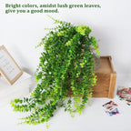 RECUTMS Hanging Money Plants Fake Outdoor Hanging Artificial Flower for Outdoors Hanging Basket Hanging Artificial Hanging Plants Plastic Plants Home Garden Wedding Party Decorations