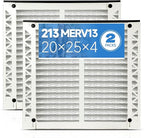 2 Pack 213 Replacement Filter Compatible with AprilAire Whole House Air Purifiers Model 1210, 1620, 2210, 2216, 3210, 4200, Size:20x25x4(20.2" x 25.4" x 3.77") MERV 13 Pleated HVAC AC Furnace Filter