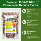 10-10-10 All-Purpose Professional Fertilizer Plant Food for Indoor/Outdoor Gardening; Premium Shrub, Tree, Flower, Vegetable and Lawn Fertilizer; Quick-Release Nitrogen (20 QUARTS)