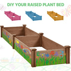 Yaheetech Raised Garden Bed Planter Box for Vegetables Growing, Dark Brown