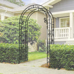 Trellume Garden Abor - 88"(H)*51"(L), Sturdy Metal Garden Arch with Rust-Resistant Finish, Trellis for Climbing Plants Outdoor, Ideal as Wedding Arches for Ceremony（20MM Pipe）