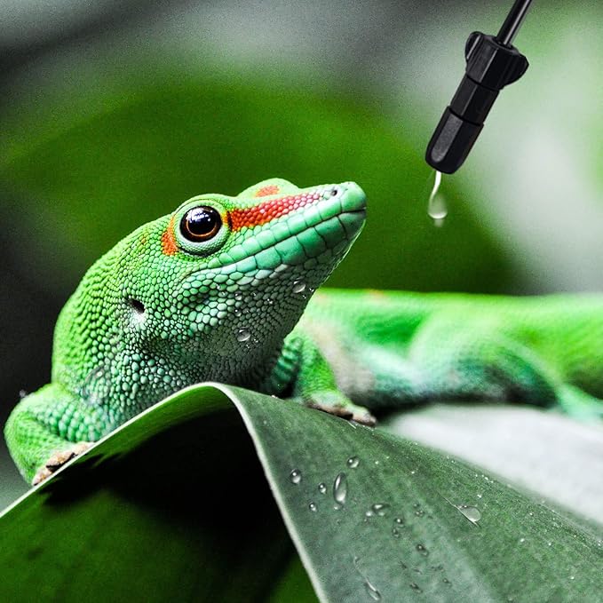 REPTI ZOO Misting System with Timer, Reptile humidifier with 4 Spray Nozzles & 2 Drip Nozzles, Low Noise Self-Priming Pump, Mister System for Reptile Amphibians Habitat, Botanical Gardens