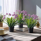 3 Pack Fake Small Plant in Pot Artificial Potted Flowers for Home Decor Fake Flower Plant Greenery Mini Faux Plant for Indoor Bedroom Living Room Office Shelf Bathroom Farmhouse Decor (Type 4)