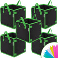 VIVOSUN 5 Pack 5 Gallon Square Grow Bags, Thick Nonwoven Cubic Fabric Pots with Handles for Indoor and Outdoor Gardening