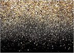 WOLADA Black and Gold Backdrop Golden Glitter Backdrop for Photography Wedding Birthday Baby Shower Party Photo Studio 15x10FT 11176