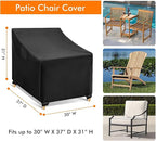 WLEAFJ Outdoor Chair Covers Waterproof, Black Lawn Patio Furniture Covers, Heavy Duty Wicker Garden Sofa Chair Cover, 2 Pack - 30" W x 37" D x 31" H