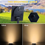 Solar Spot Lights Outdoor, 20 LED IP65 Waterproof Solar Landscape Lights, Dusk-to-Dawn 3000K Warm White Outdoor Light for Yard Garden Driveway Porch Walkway, 4-in-1