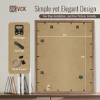 VCK 24x30 Poster Frame Set of 4 - Walnut, Gallery-Quality Wood Picture Frames, 1.1-Inch Wide Border, Polished Plexiglass, Vertical or Horizontal Wall Display for Photo/Art/Prints, Walnut