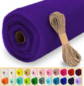 Purple Tulle Fabric Roll, 54" x 40 Yards (120FT) Tulle for Wedding Decoration DIY Halloween Tutu Party Backdrop Baby Shower Table Skirts Gift Wrapping