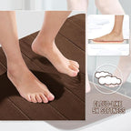 Yimobra Bathroom Runner Rugs 72"x24" Non Slip Washable Memory Foam Bath Mat, Super Soft Water Absorbent Hallway Carpet for Vanity Tub Shower, Brown