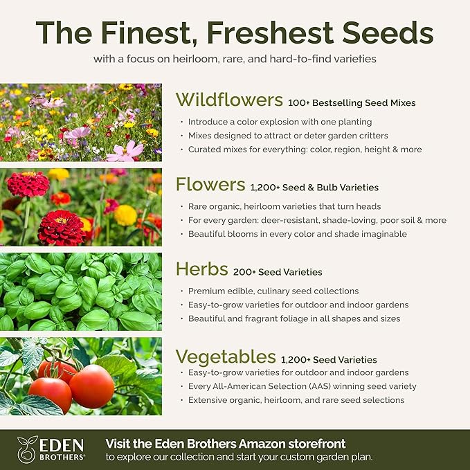 Eden Brothers Oregon Wildflower Mixed Seeds for Planting, 1 lb, 480,000+ Seeds with Bluebell, Cornflower | Attracts Pollinators, Plant in Spring or Fall, Zones