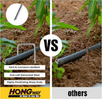 HongWay 120 Pack 6 Inch Landscape Staples 11 Gauge Garden Staples, Galvanized Ground Stakes SOD Pins, Lawn Yard Stakes for Gardening Plant Support Tent Fence Landscaping Fabric Outdoor Decorations