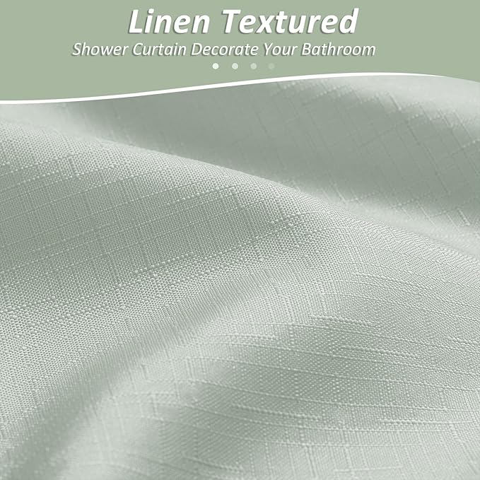 Naturoom Desert Sage Shower Curtains for Bathroom,Ombre Cloth Fabric Shower Curtain Set with 12 Hooks Desert Sage Bathroom Decor 72 x 72