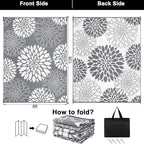 Ileading Reversible Outdoor Rug 8x10Ft Waterproof Patio Rug Carpet Portable Outdoor Plastic Straw Rug Large RV Camping Mat Rug for Patio, Clearance, Deck, Beach, Porch, Camping, Picnic, Grey