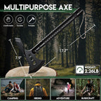 Freelander Tactical Axe 2 Pack, Sharp Tomahawk with Sheath, Portable Tomahawk with Clip and Bottle Opener, Durable Survival Hatchet for Emergency, Hiking and Camping (Multi-Functional Camping Axe)