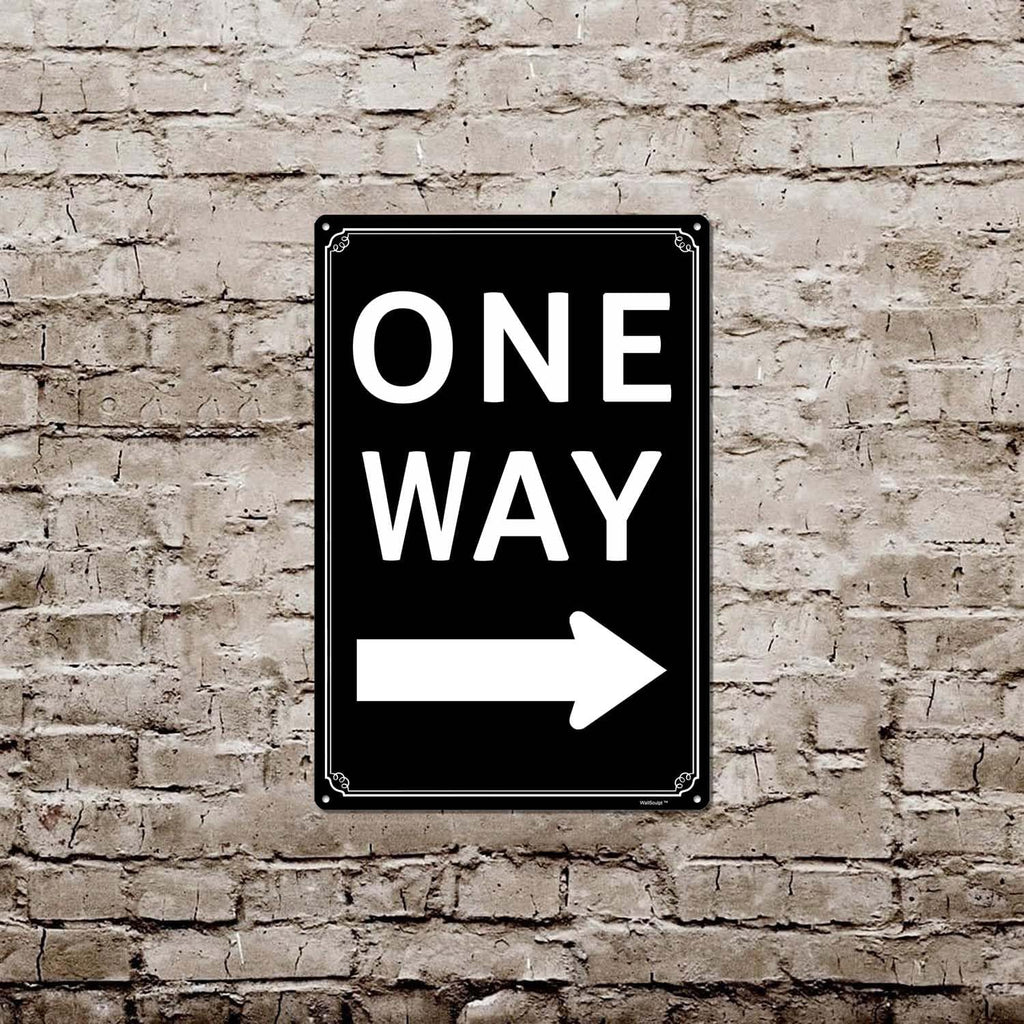8x12" One Way" with Left Arrow - High-Intensity Aluminum Parking Lot Sign, Weatherproof & Fade-Resistant, Ideal for Outdoor & Indoor Use - Curbside Sign