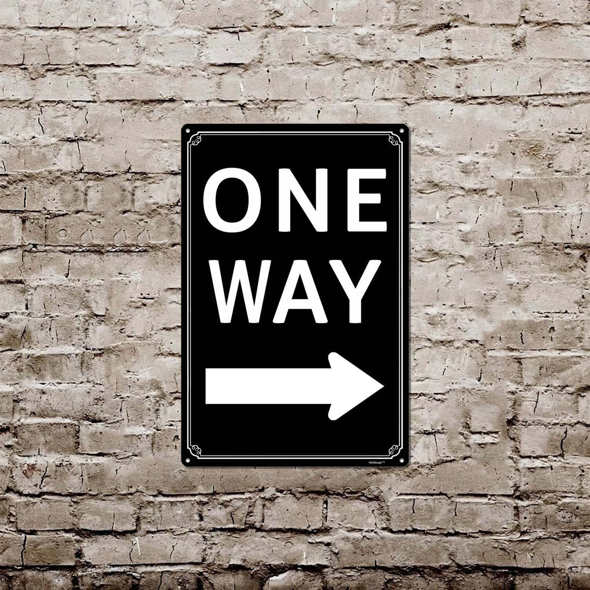 8x12" One Way" with Left Arrow - High-Intensity Aluminum Parking Lot Sign, Weatherproof & Fade-Resistant, Ideal for Outdoor & Indoor Use - Curbside Sign