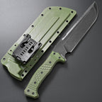 GTK32 Fixed Blade Knife DC53 Steel Blade Full Tang Nylon Fiberglass Handle Heavy Duty Knifes for Field Hunting Camping Adventure(Green)