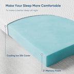 Memory Foam Mattress Topper Queen Size, 3 Inch Gel Infused Cooling Mattress Pad with Breathable Bamboo Cover, Pressure Relief & Machine Washable Bed Topper 60"x80"