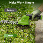 2 in 1 Hedge Trimmer Cordless, 7.2V Electric Grass Cutter Hedge Shears, Handheld Shrub Bush Trimmer, Lightweight Grass Shears, Rechargeable Yard Tool Battery & Type-C Cable, Gift for Men, Dad, Husband