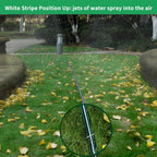 150 FT (75FT*2) Flat Sprinkler Hose for Lawn Watering Garden Soaker Hose with Holes, Heavy Duty Lightweight No-Kink Water Hose with Stakes, Irrigation Hose, Great Fun for Kids and Dog