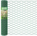 16in x 10ft Chicken Wire for Floral Arrangements, Green Chicken Wire, Hexagonal Galvanized Wire Mesh for Poultry Barrier, Flower Arrangement, Crafts and Garden