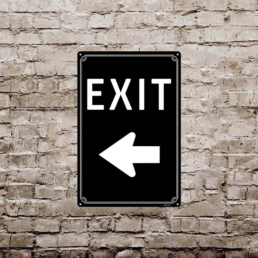 8x12"Exit Sign with Right Arrow - High-Intensity Aluminum Parking Lot Sign, Weatherproof & Fade-Resistant, Ideal for Outdoor & Indoor Use - Curbside Sign