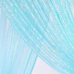 Blue Iridescent Sequin Backdrop 8ft x 8ft Glitter Photo Booth Black Backdrop Curtains