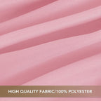 sancua Square Tablecloths 85x85 Inch, 2 Pack - Pink Fabric Table Cloth for Square or Round Tables, Washable Polyester Table Cover for Outdoor Party, Birthday, Buffet, Resturant